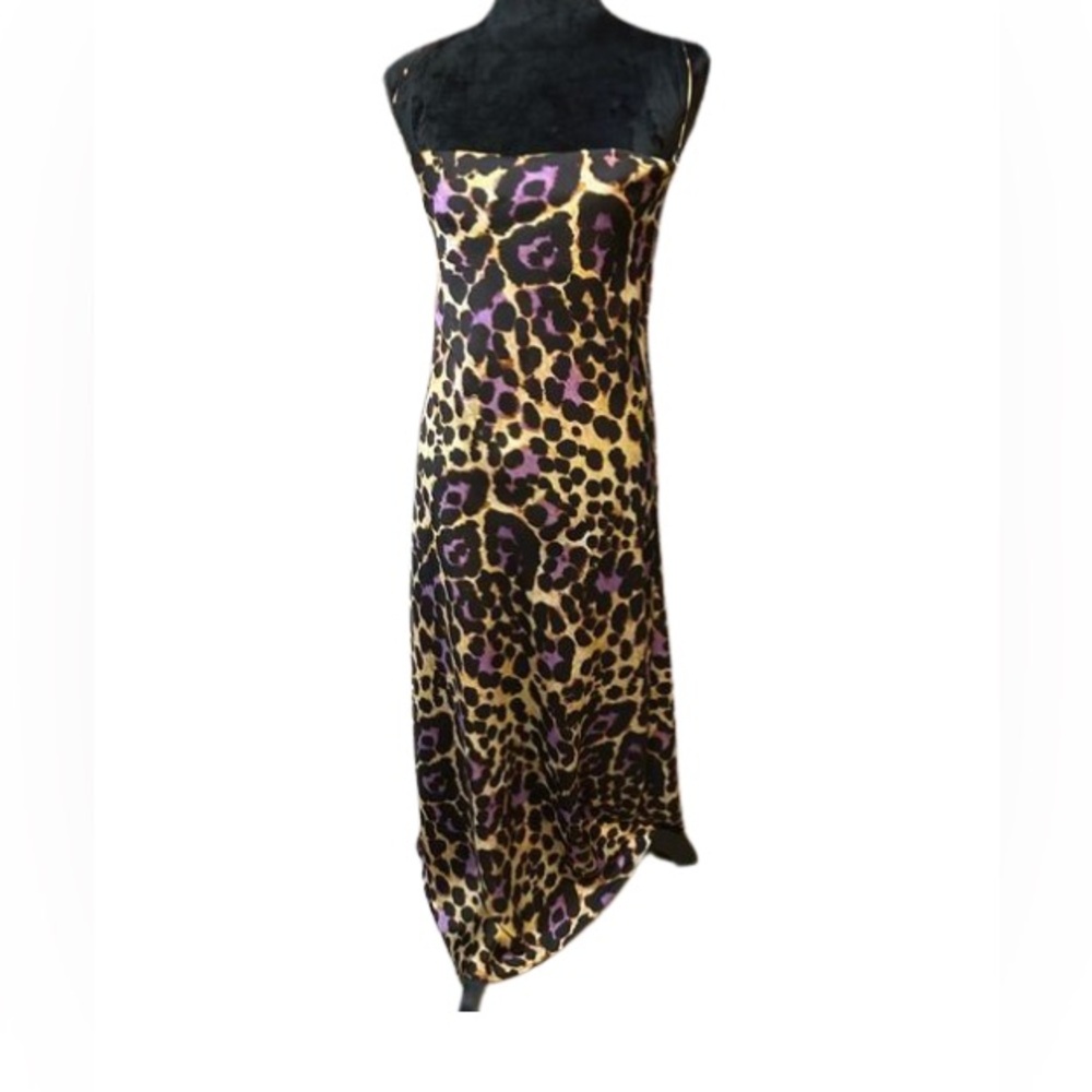 ZARA midi strap slip dress. Animal print .Size XXL. 100% polyester.
